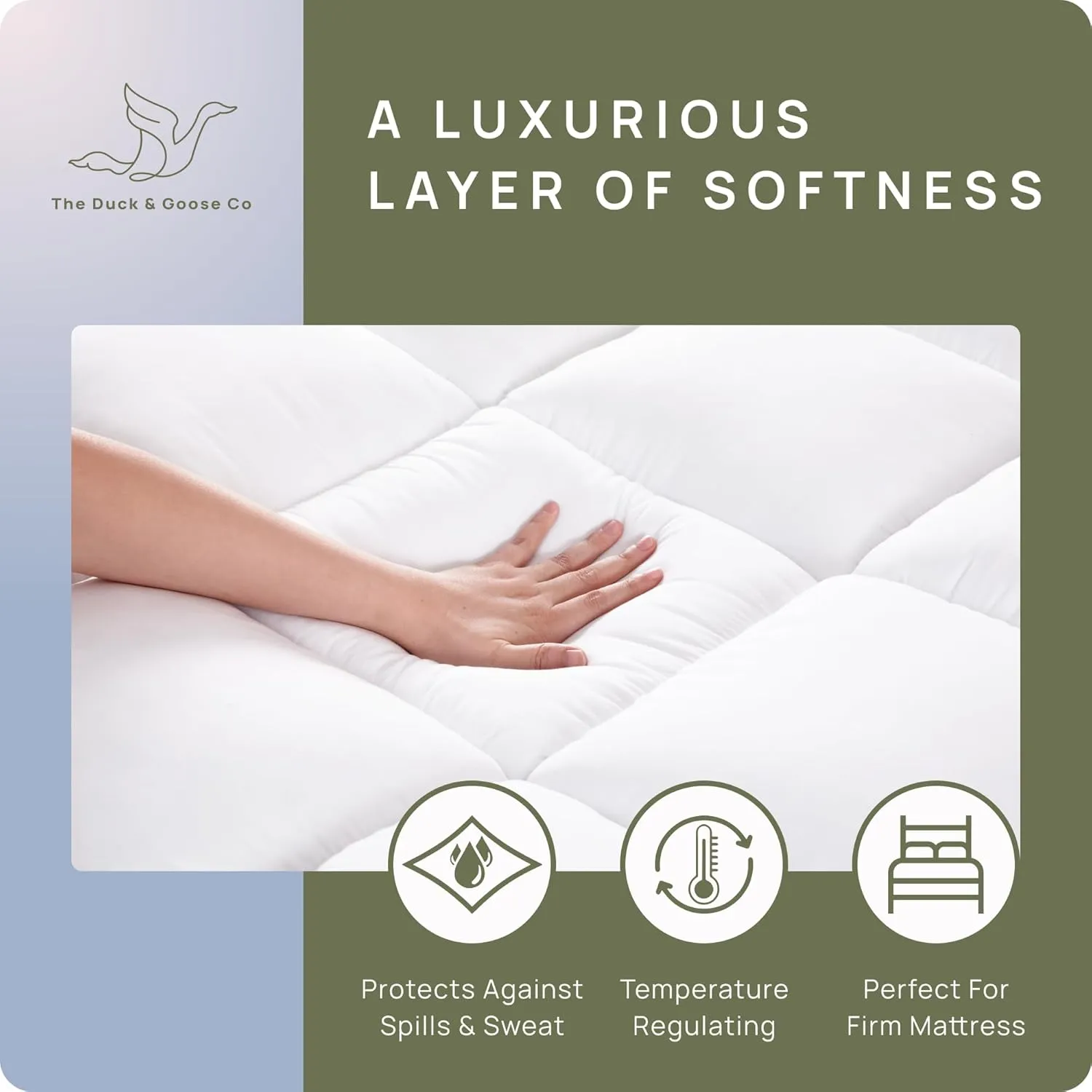 Extra Thick Fitted Mattress Topper - Queen Size | Soft & Cooling Pillow Top Mattress Pad & Protector | Bed Topper for Back Pain, Straps Stretch 6" to 22" Deep