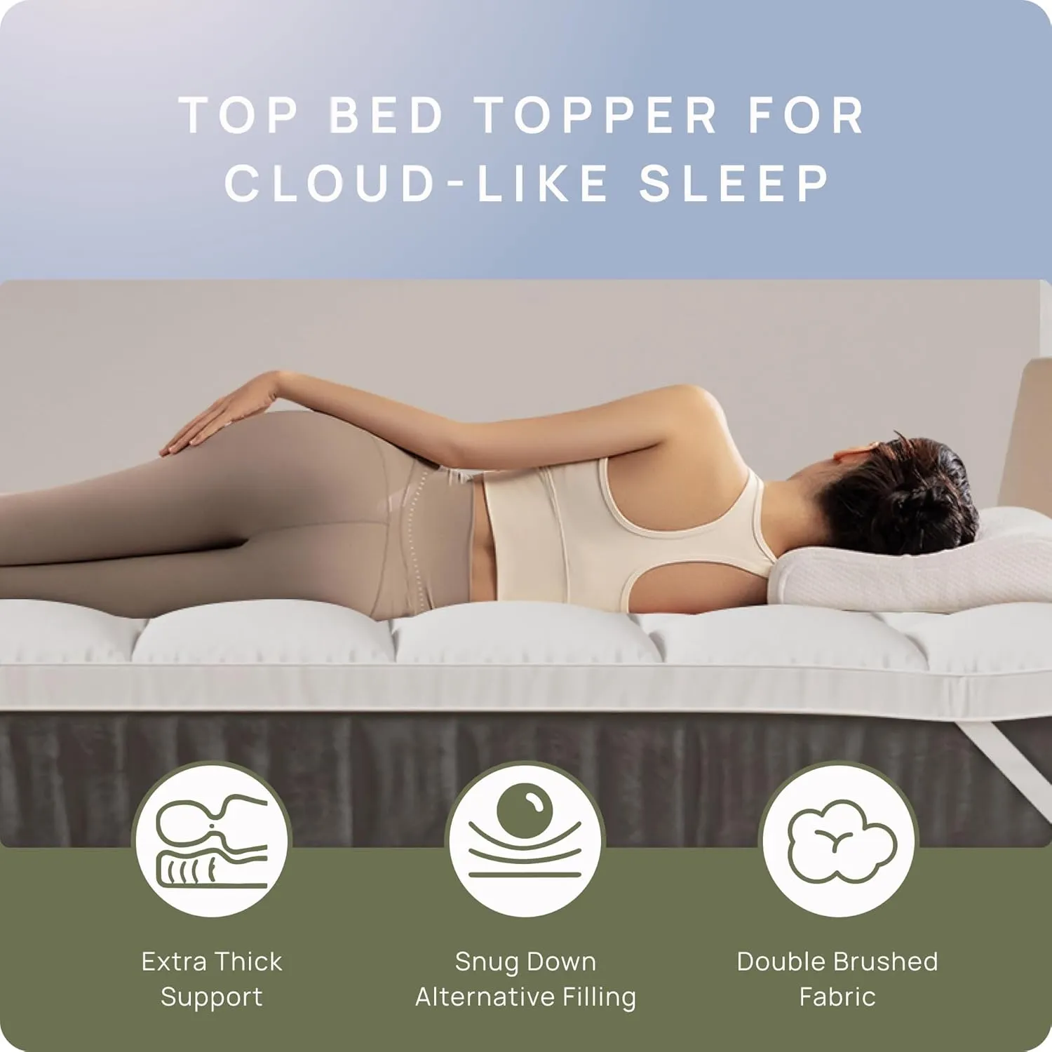 Extra Thick Mattress Topper King for Back Pain & Cloud-Like Sleep, Soft & Plush Mattress Pillow Top Bed Topper for Firm Mattress, Cooling Overfilled 1400GSM Mattress Pad, Fit to 6”-22” Mattress