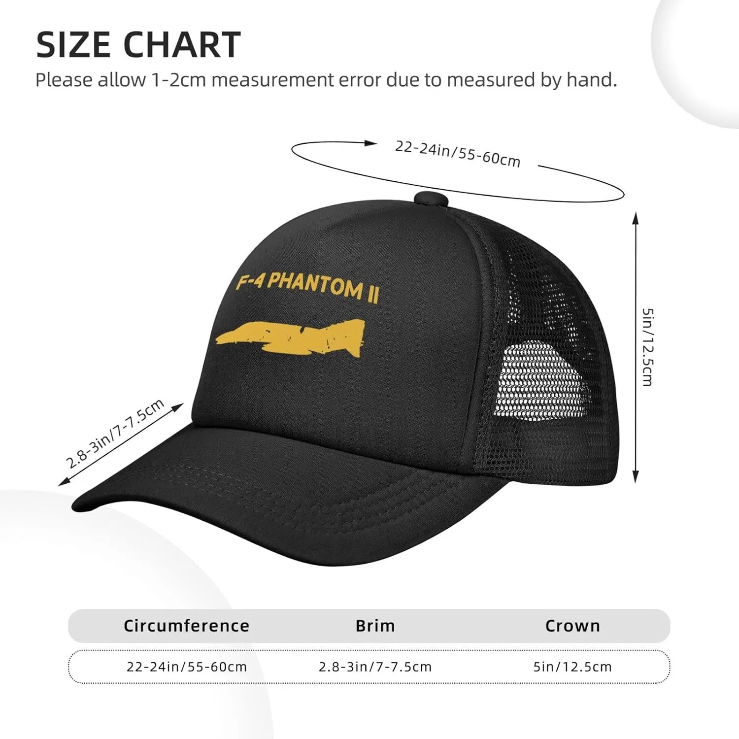 F-4 Phantom Ii Bucket Hat Mesh Back Cover Men Women Adjustable Baseball Trucker Hat