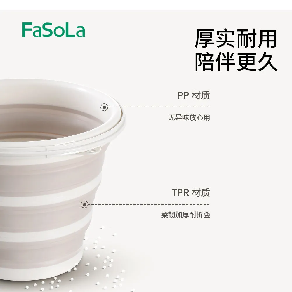 FaSoLa Collapsible Water Bucket - Milk Coffee Color