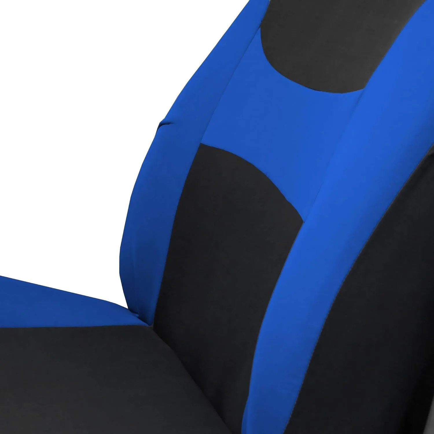 FH Group Car Seat Cover Light Breezy Automotive Seat Covers Flat Foam Padding Cloth Full Combo Set Blue Seat Covers, Airbag and Split Rear Universal Fit Interior Accessories for Cars Trucks and SUV