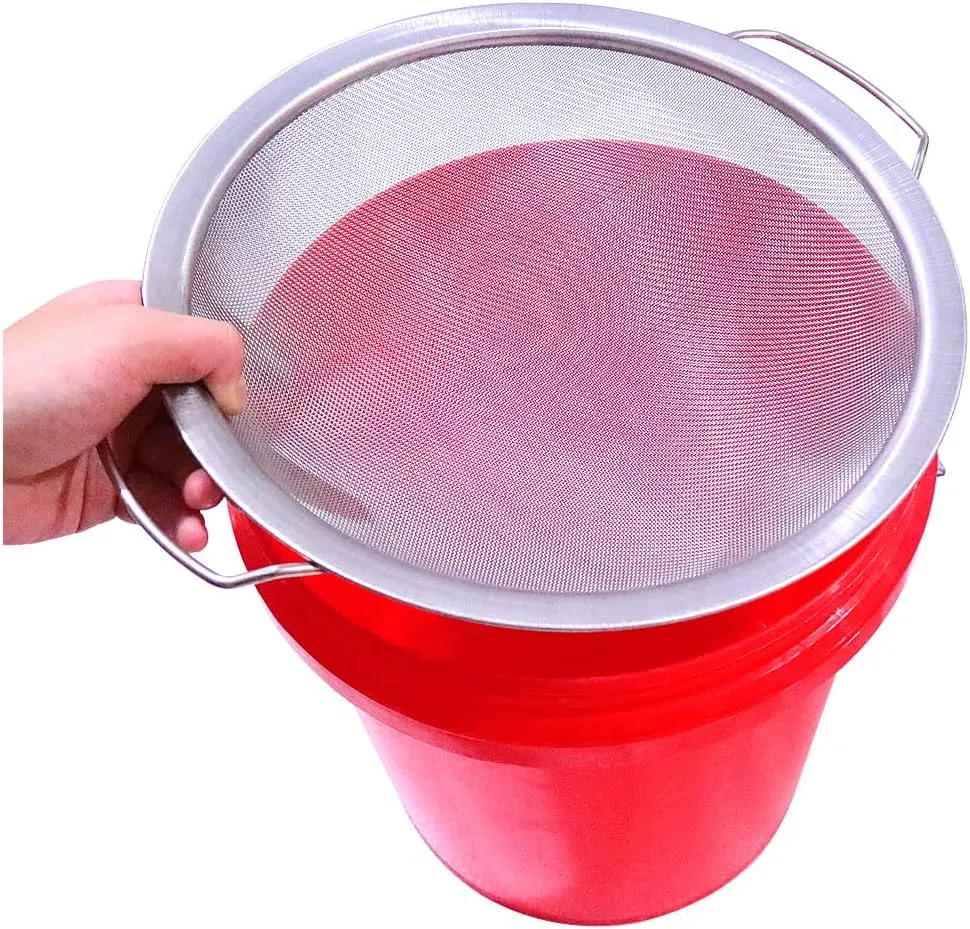 Fine Mesh Paint Strainer 60 Mesh Stainless Steel Paint Filter Emulsion Honey Funnel Filter Cover Fits 5 Gallon Paint Bucket Filter Tool Insert Strains