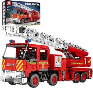 Fire Engine Truck Building Blocks Set,APP Remote Control RC Fire Engine Toy Set 22005,Emergency Vehicle Building Toys for Kids, Large Fire Truck Model Car Toy for Adult,3047 PCS