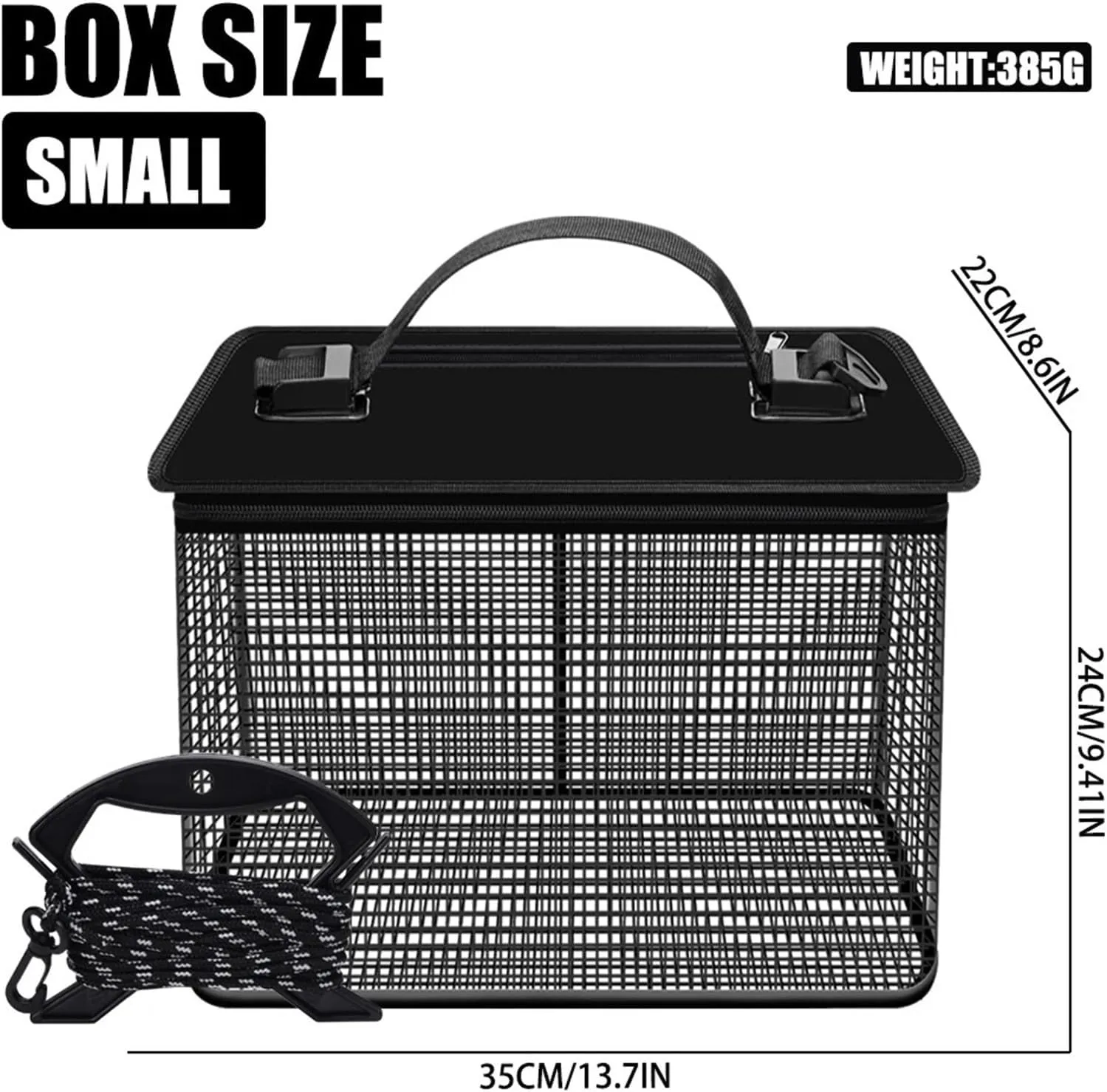 Fish Basket Live Fish Bucket Box Portable Quick Drying Outdoor Fishing Gear Collapsible Fishing Net Cage
