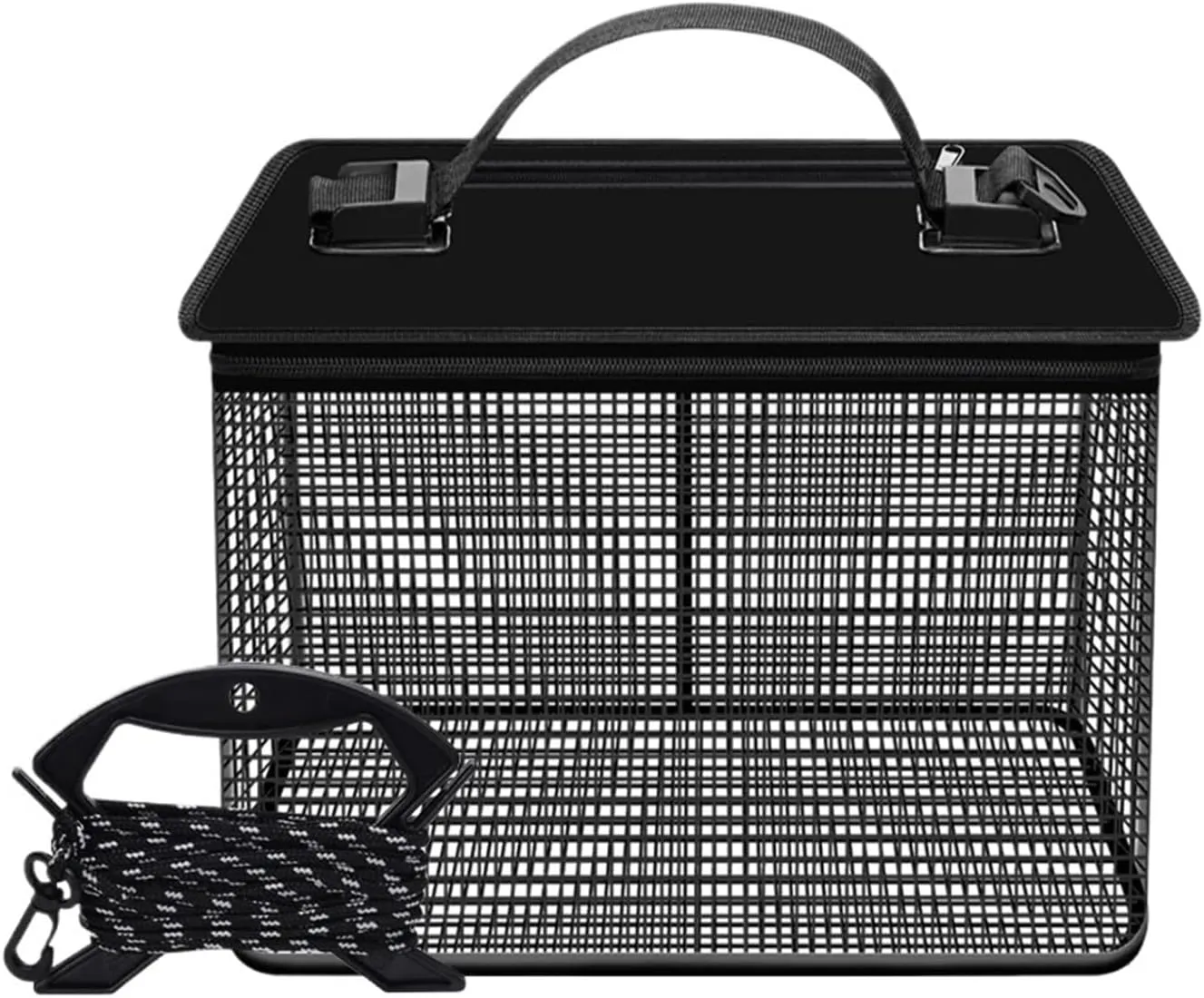 Fish Basket Live Fish Bucket Box Portable Quick Drying Outdoor Fishing Gear Collapsible Fishing Net Cage