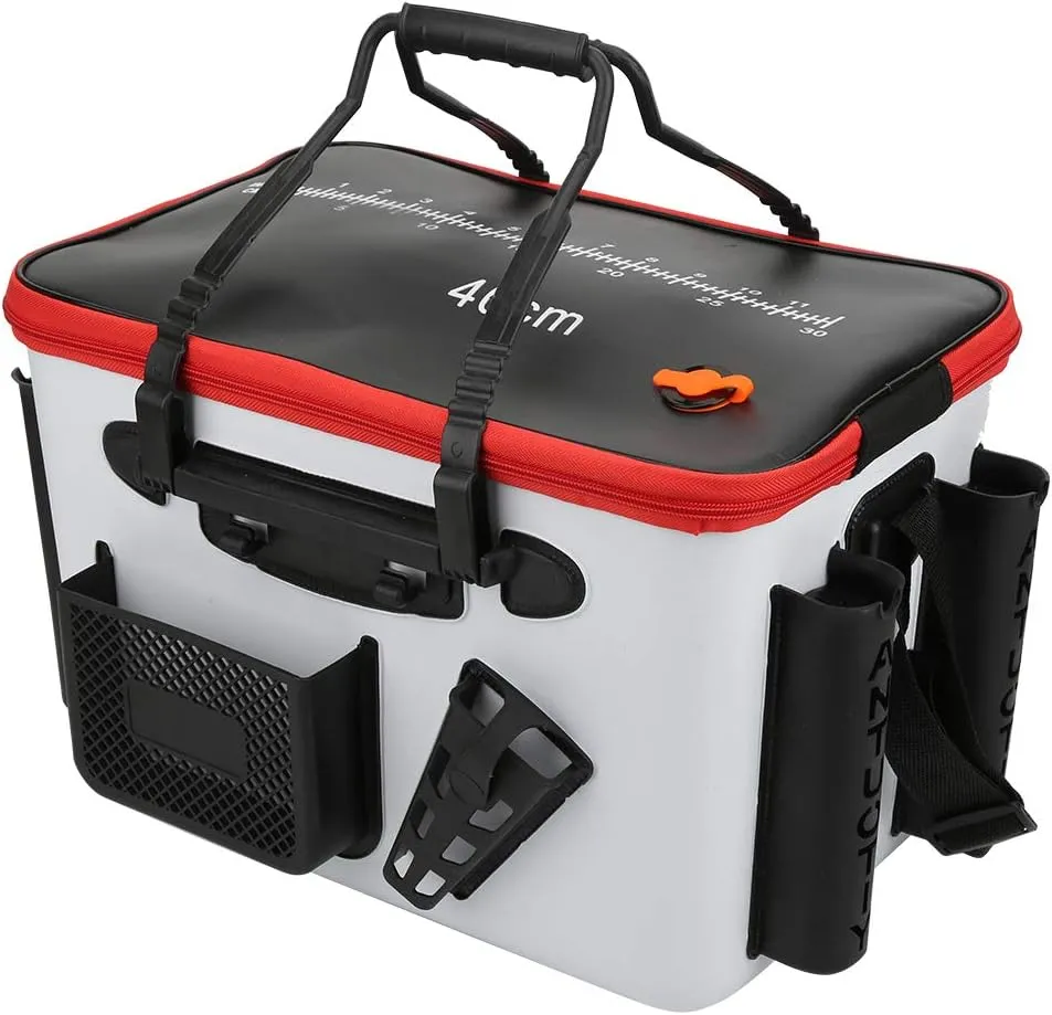 Fishing Bucket , Portable Live Fish Container Multi Functional Live Fish Bait Bucket , Fishing Tackle Fishing Water Bucket Ishing for Camping and Hiking