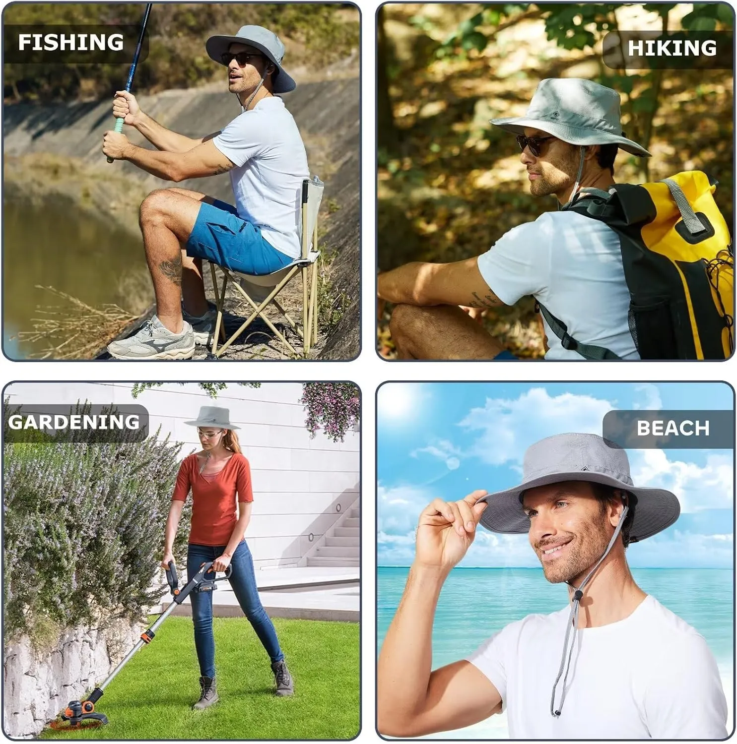 Fishing Hat for Mens Sun Hat Wide Brim Bucket Hat SPF UV Protection XL XXL Large Size Big Head Hiking Beach Safari