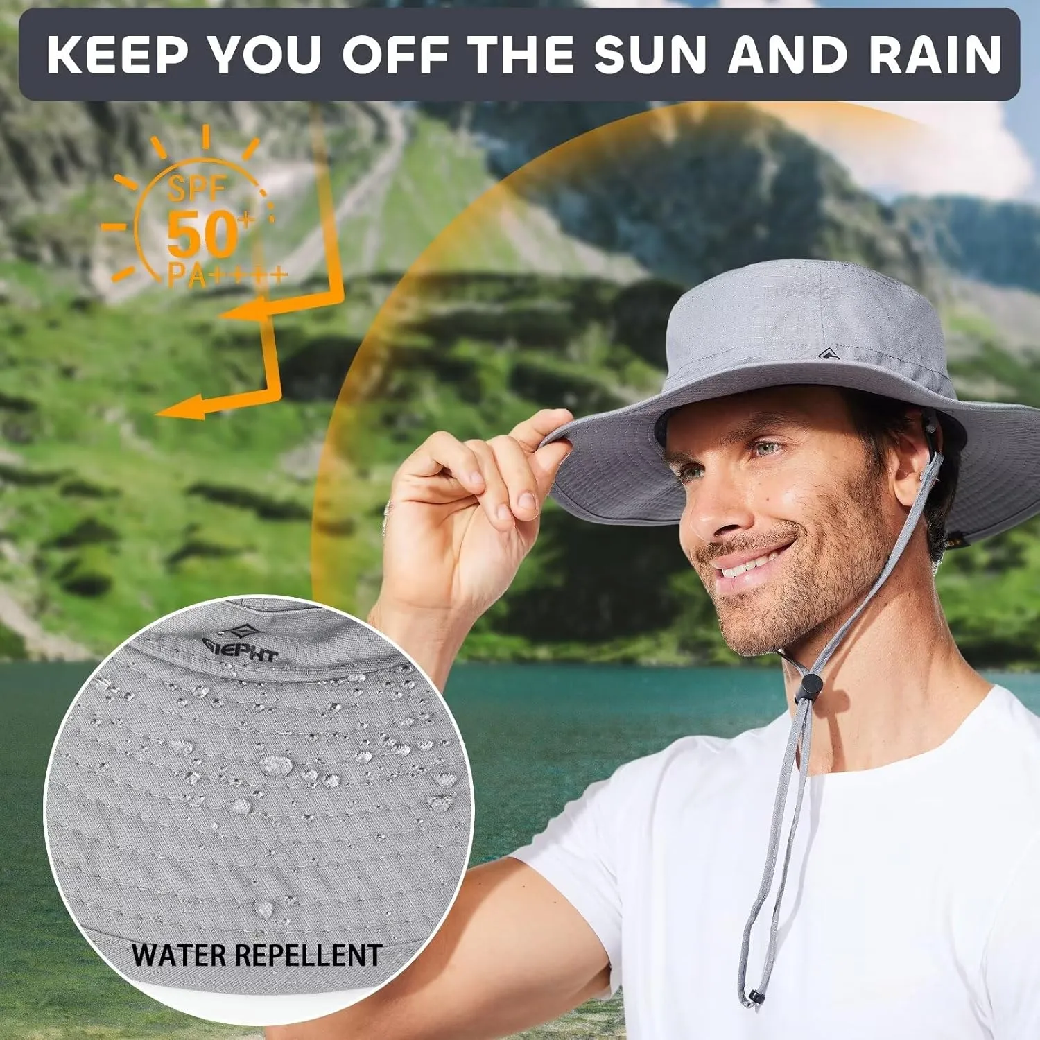 Fishing Hat for Mens Sun Hat Wide Brim Bucket Hat SPF UV Protection XL XXL Large Size Big Head Hiking Beach Safari