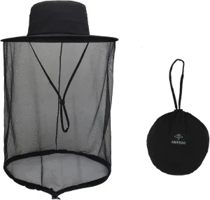 Fishing Hat Sun Protection Hat Mosquito Head Net for Outdoors Bucket Hat with Hidden Net Mesh