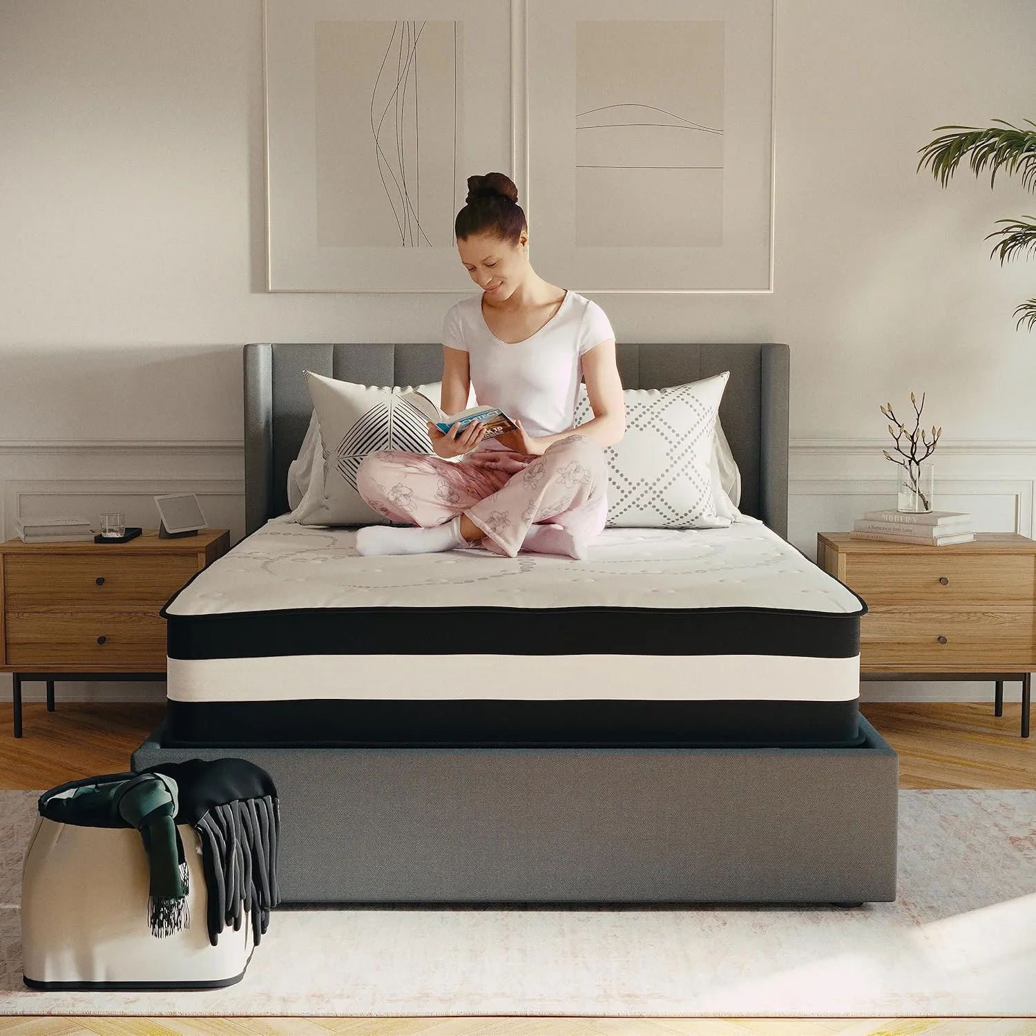 Flash Furniture Capri Comfortable Sleep 12" Hybrid Pocket Spring and Foam Mattress in a Box, Foam Pocket Spring Hybrid Mattress for Pressure Relief, Full