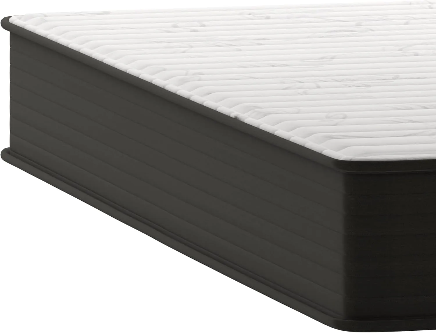 Flash Furniture Dream 10 Inch Hybrid Mattress in a Box, High Density Foam and Pocket Spring Mattress, CertiPur-US Certified Foam, King, White/Black