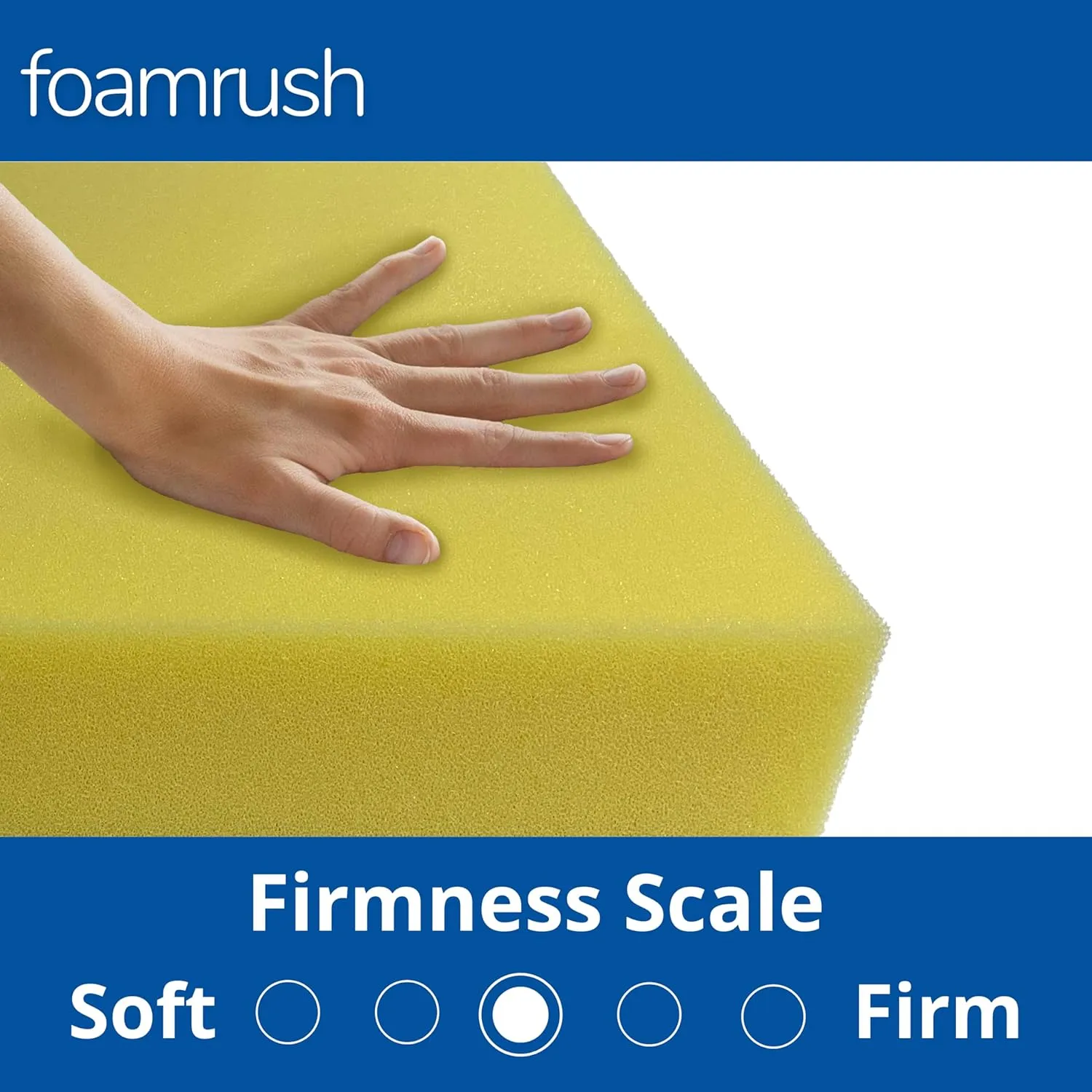 FoamRush 2" x 24" x 27" Dry Fast Water-Resistant Outdoor Upholstery Foam Sheet for Outdoor & Marine Furniture (Chair Cushion Foam for Patio Furniture, Boat Seat Cushion Replacement)