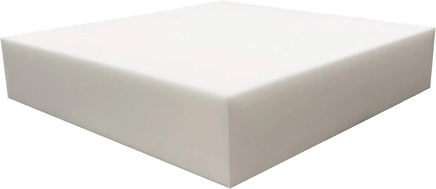FoamRush 6" x 25" x 25" Upholstery Foam High Density Firm Soft Support (Chair Cushion Square Foam for Dining Chairs, Wheelchair Seat Cushion Replacement)