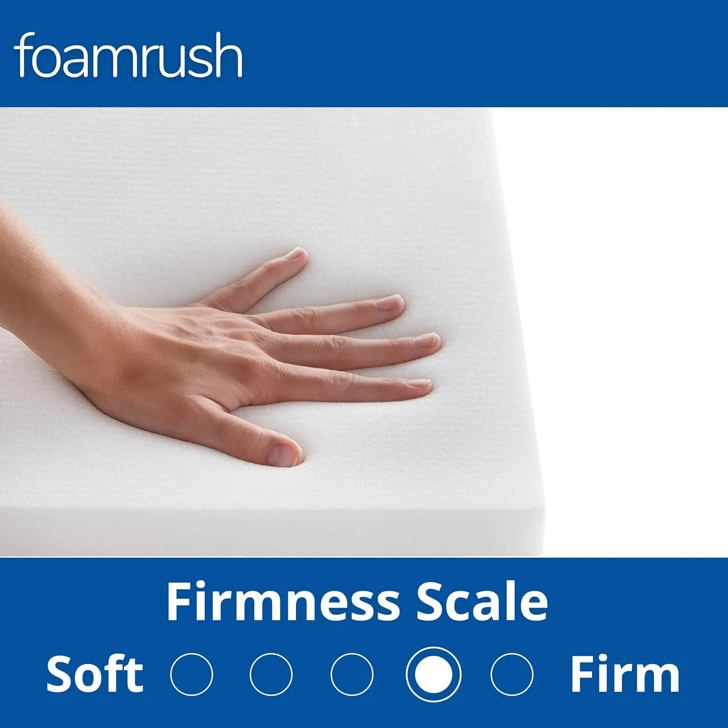 FoamRush 6" x 25" x 25" Upholstery Foam High Density Firm Soft Support (Chair Cushion Square Foam for Dining Chairs, Wheelchair Seat Cushion Replacement)