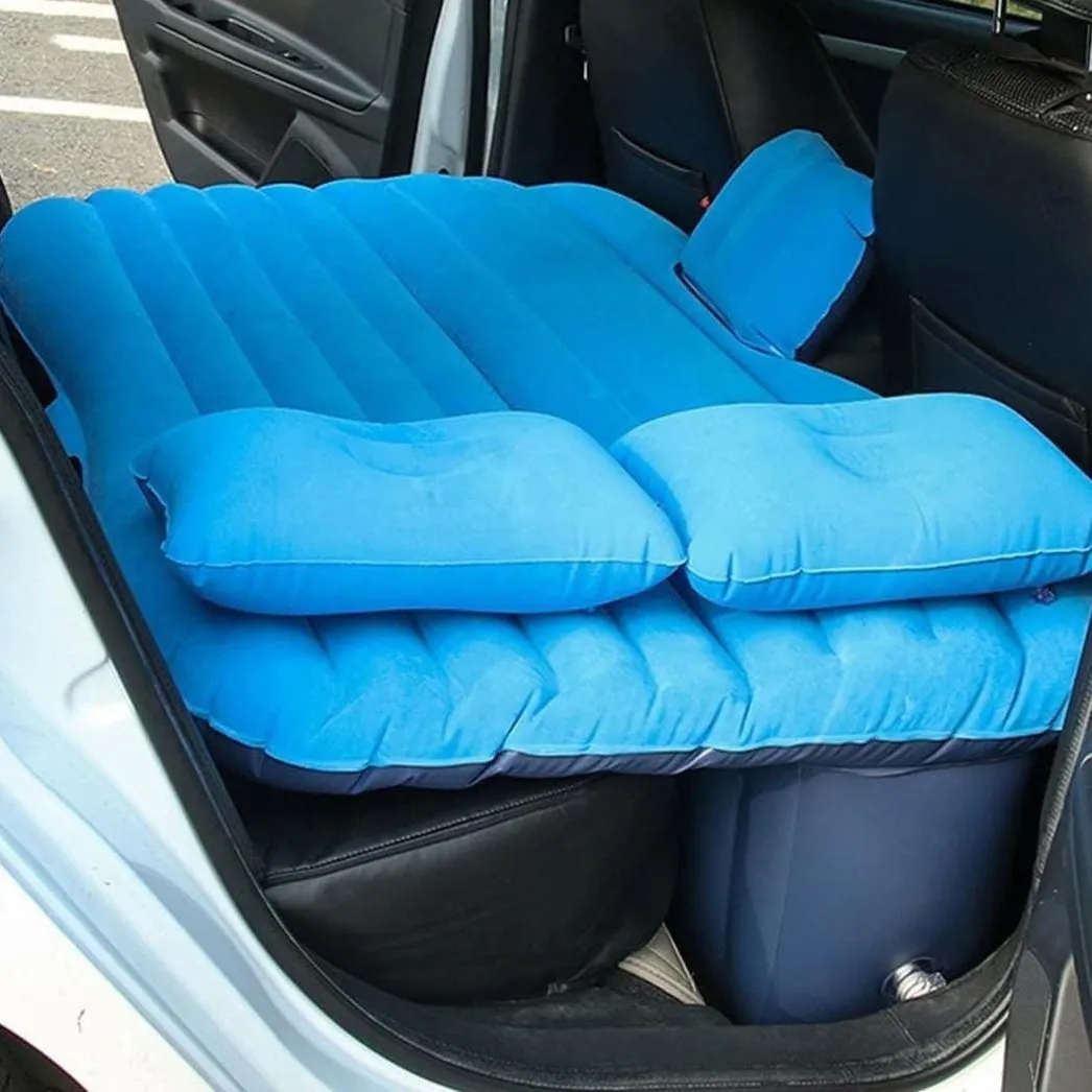 Foldable Travel Inflatable Car Bed Mattress with Two Pillows and Pump