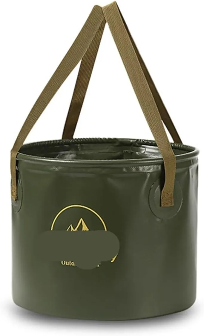 Folding Portable Bucket 10L/20L Multi-Functional Portable Basins Collapsible Sink Bucket Travel Basin Camping Hiking Storage Bucket (Color : Green 10L)