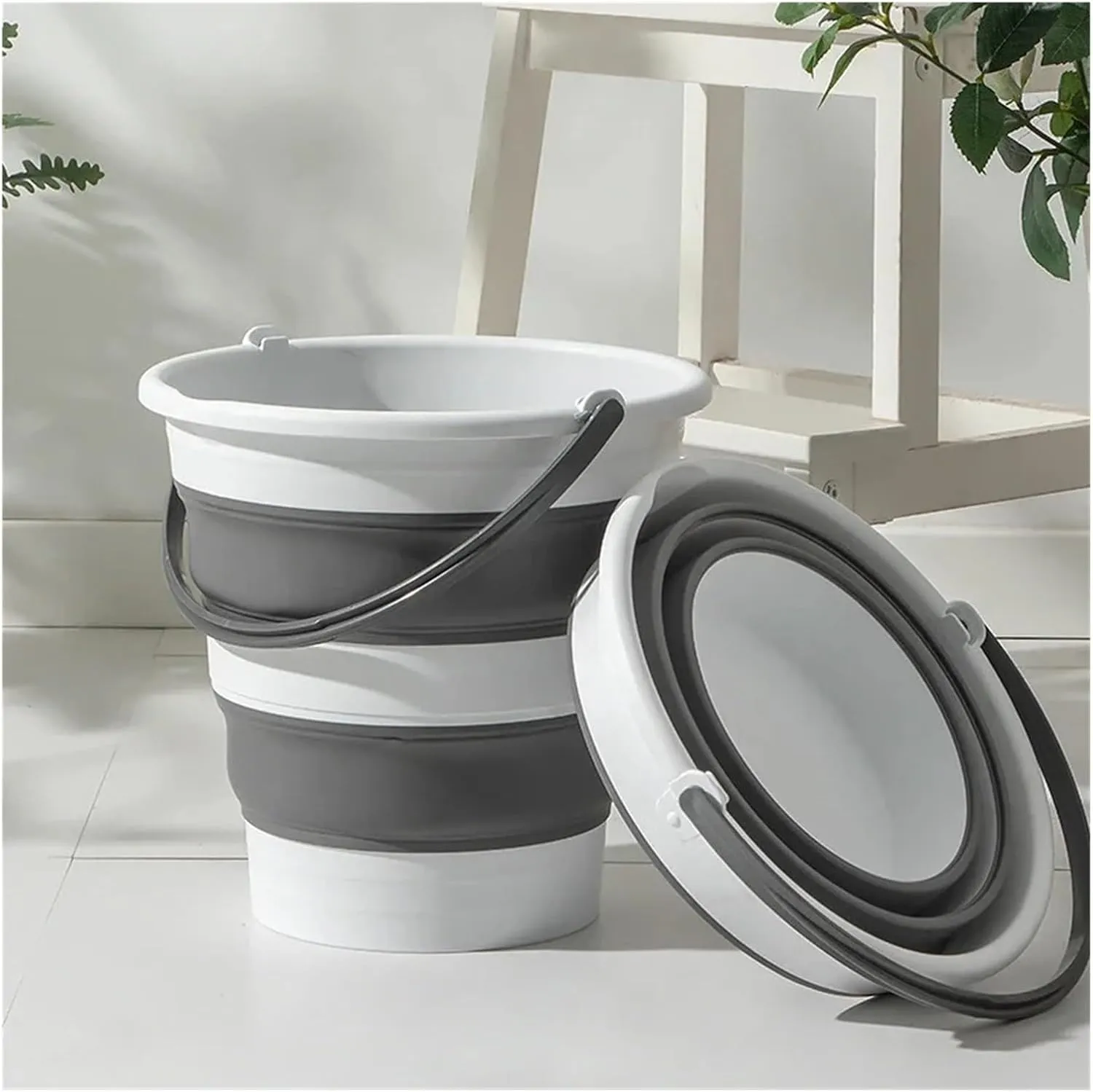 Folding Portable Bucket 5/10/15L Collapsible Bucket Folding ABS Household Cleaning Tools Outdoor Portable Camping Gardening (Color : 15L)