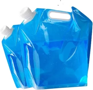 Folding Portable Bucket 5/10L Camping Bag Portable Folding Bucket Large Container Outdoor Travel Collapsible Pouch Can Camping Supplie (Color : Normal 10L Blue)