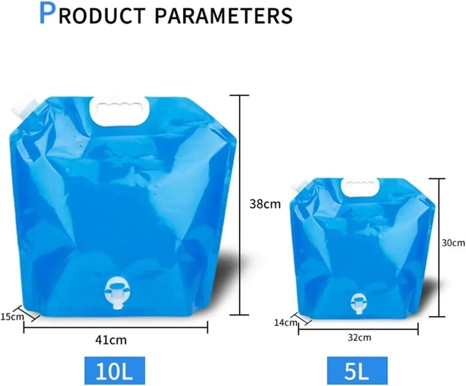 Folding Portable Bucket 5/10L Camping Bag Portable Folding Bucket Large Container Outdoor Travel Collapsible Pouch (Color : 5L Transparent)