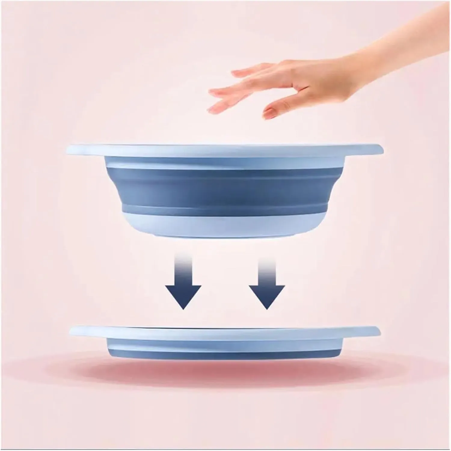 Folding Portable Bucket Collapsible Bucket Portable Folding Bucket Silicon Car Washing Bucket Travel Camp Bucket Household Storage (Color : Blue)