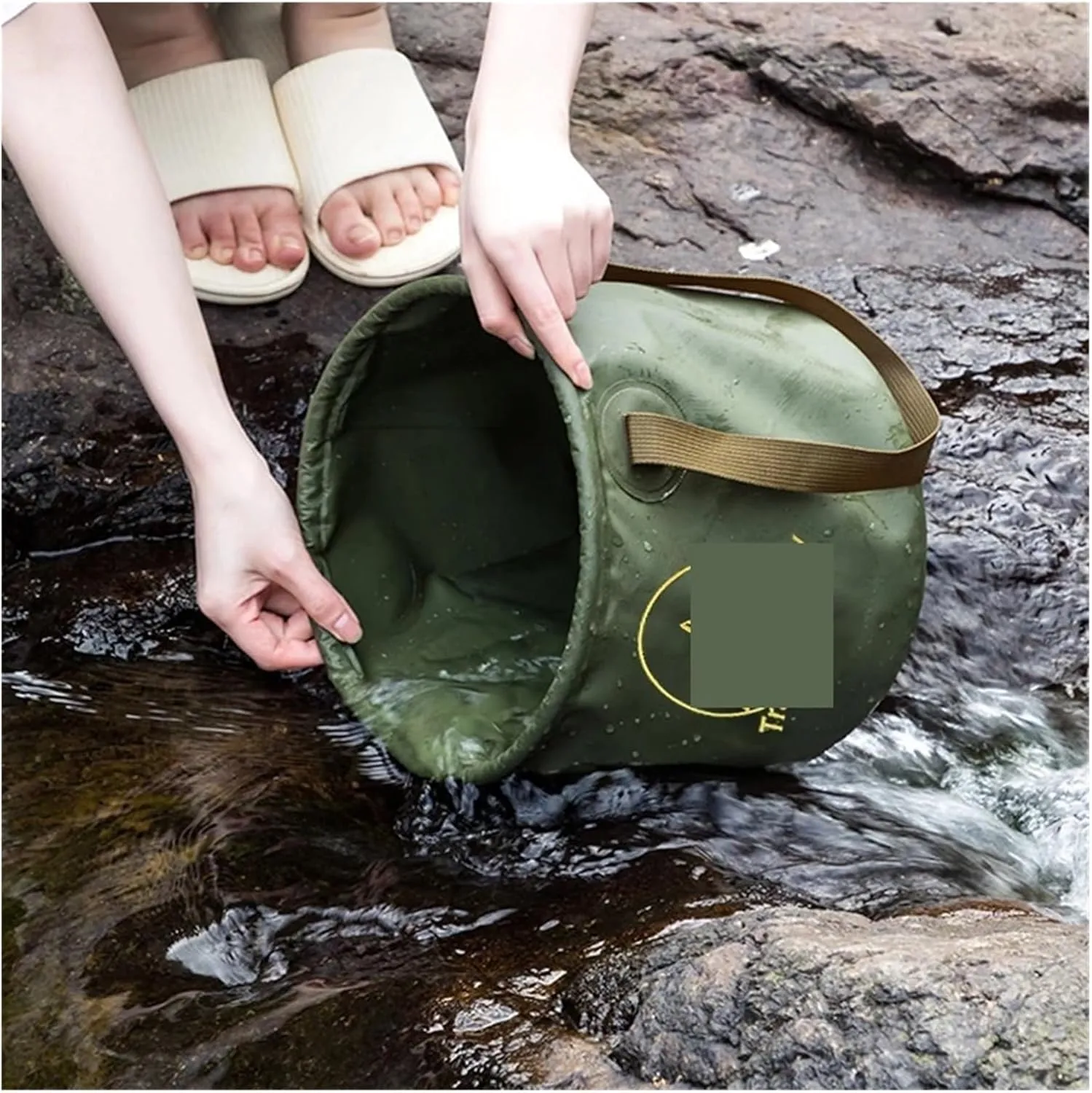 Folding Portable Bucket Multi-Functional Collapsible Basins Collapsible Sink Bucket Travel Basin Camping Hiking Storage Foldable Bucket (Color : Brown 10L)