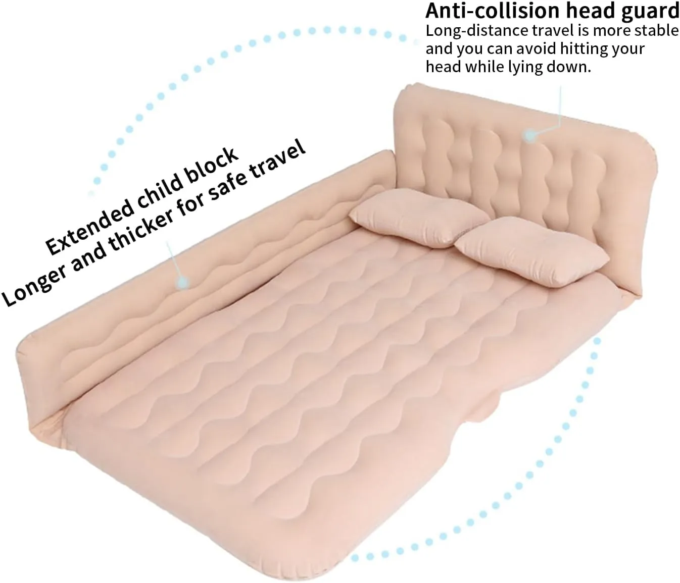 for Nissan Kicks 2018 2019 2020 2021 2022 2023 Inflatable Car Air Mattress for Back Seat of Cars Camping Bed Portable Blow Up Mattress, Car Travel Mattress,B Grey