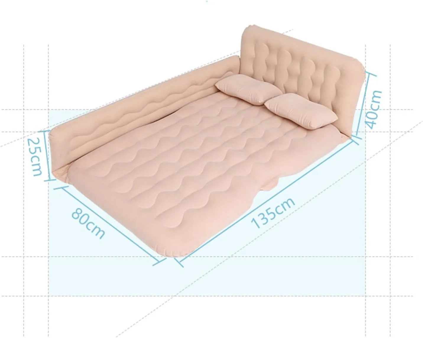 for Nissan Kicks 2018 2019 2020 2021 2022 2023 Inflatable Car Air Mattress for Back Seat of Cars Camping Bed Portable Blow Up Mattress, Car Travel Mattress,B Grey