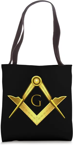 Freemason Symbol Square & Compass Grand Lodge Masonic Tote Bag