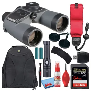 Fujifilm 7x50 WPC-XL Mariner Binoculars with Compass   64GB SD Card Bundle