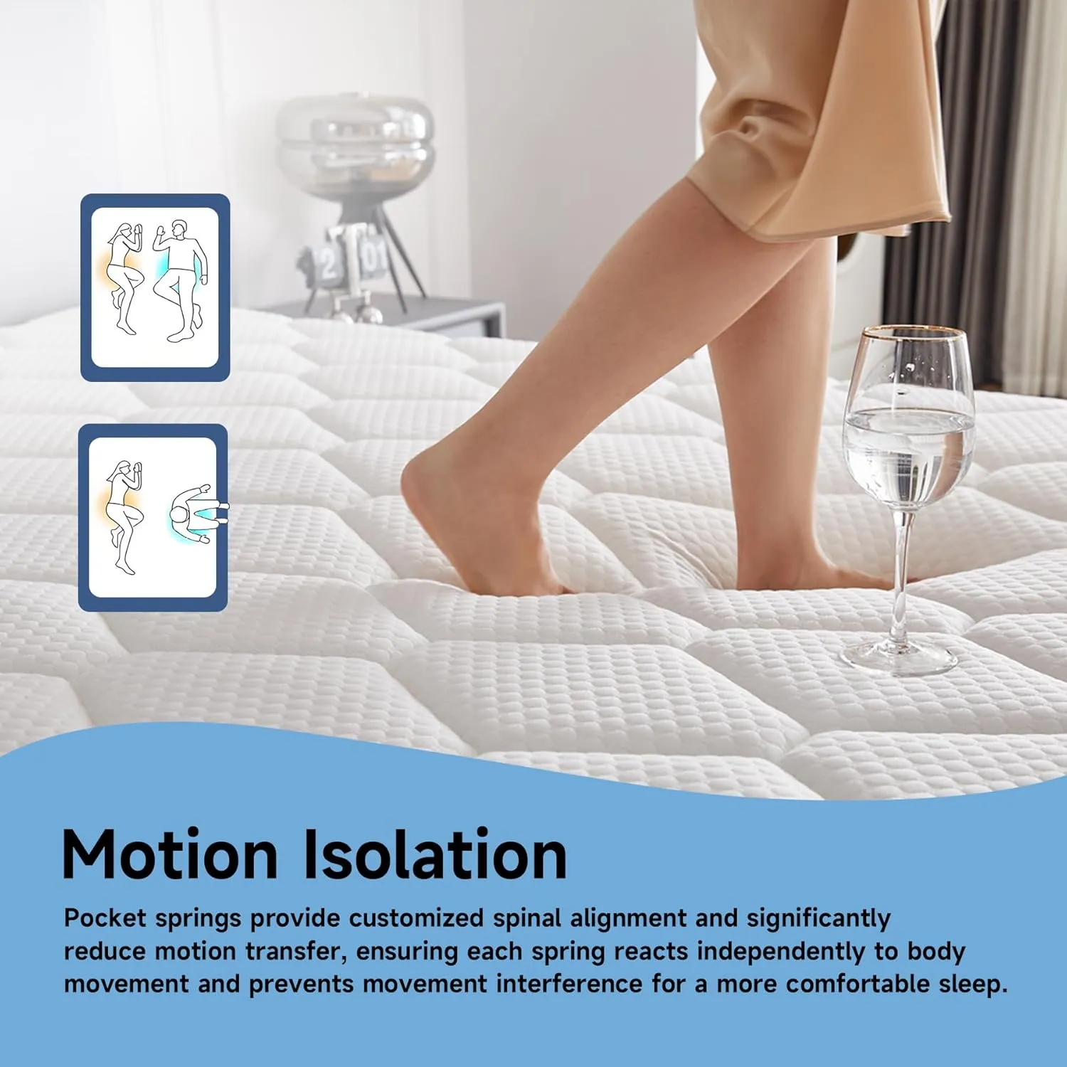 Full Mattress,10inch Thickness Mattress in A Box,Memory Foam Hybrid Mattress,with Individual Pocket Spring for Motion Isolation & Silent Sleep,Pressure Relief,Plush Texture.