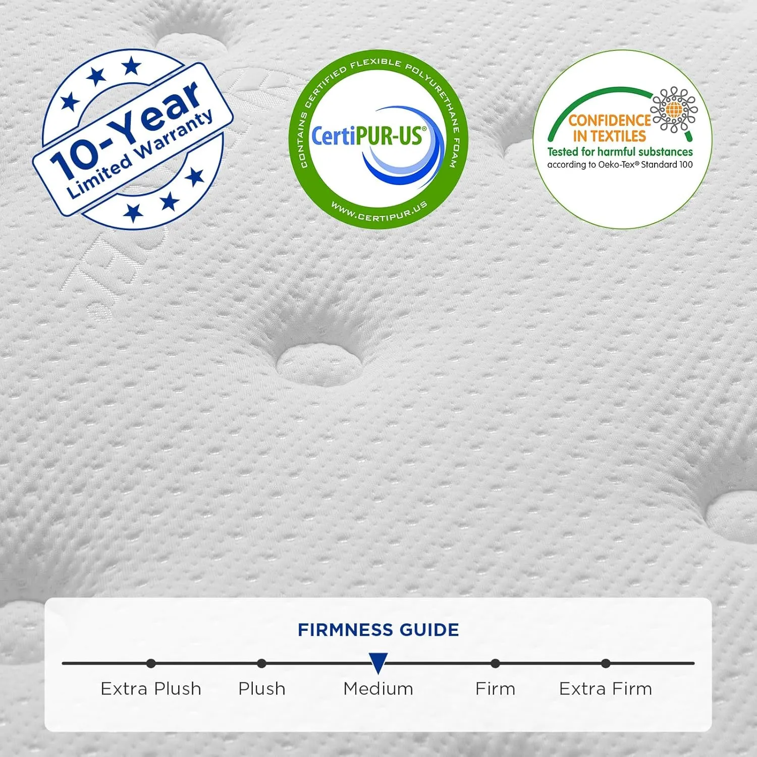 Full Mattress,8 Inch Hybrid Mattress in a Box with Gel Memory Foam,Motion Isolation Individually Wrapped Pocket Coils Mattress,Pressure Relief, Medium Firm Support,CertiPUR-US.