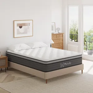 Full Mattress,8 Inch Hybrid Mattress in a Box with Gel Memory Foam,Motion Isolation Individually Wrapped Pocket Coils Mattress,Pressure Relief, Medium Firm Support,CertiPUR-US.