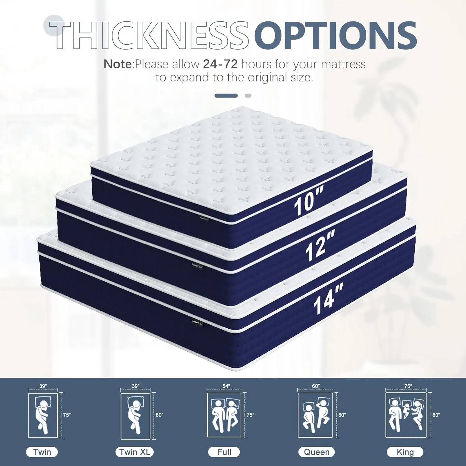 Full Size Mattress, 14 Inch Hybrid Full Mattress in a Box, Gel Memory Foam and Pocket Coils Innerpring Mattresses with Ergonomic Design, Cooler Sleep with Pressure Relief and Support, 54"*75"*14"