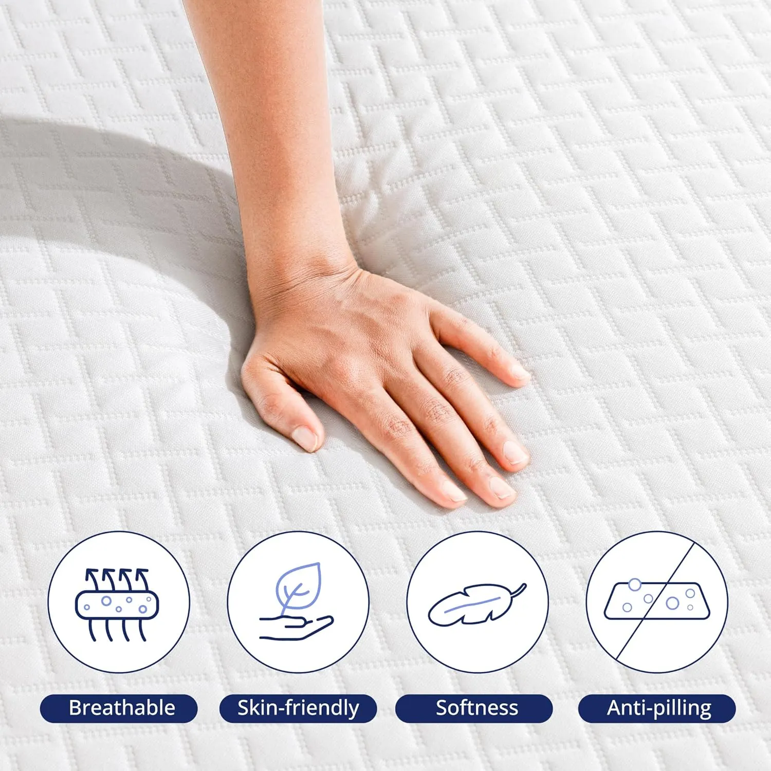 Full Size Mattress 8 Inch Green Tea Memory Foam Mattress for Cool Sleep & Pressure Relief, Fiberglass Free, Bed in a Box, Removable Washable Cover, CertiPUR-US Certified