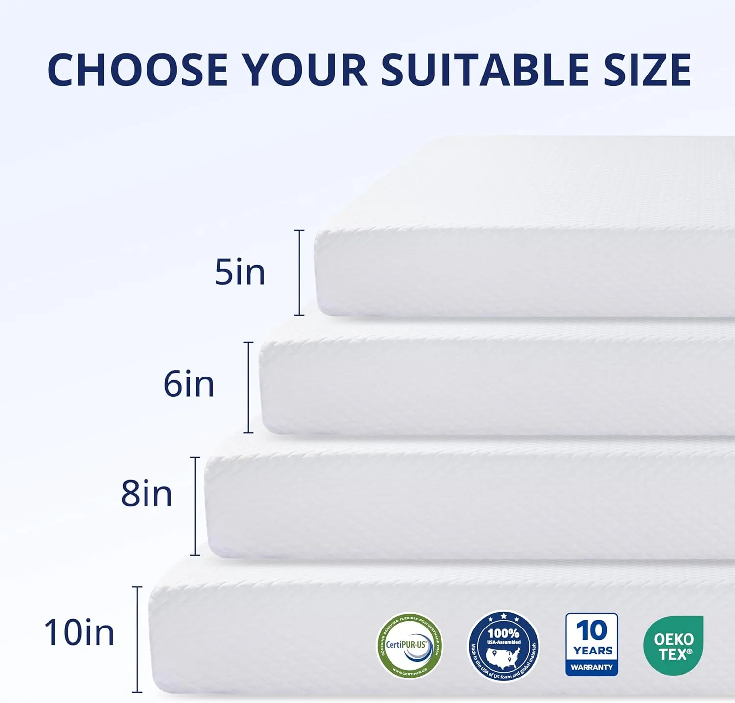 Full Size Mattress 8 Inch Green Tea Memory Foam Mattress for Cool Sleep & Pressure Relief, Fiberglass Free, Bed in a Box, Removable Washable Cover, CertiPUR-US Certified