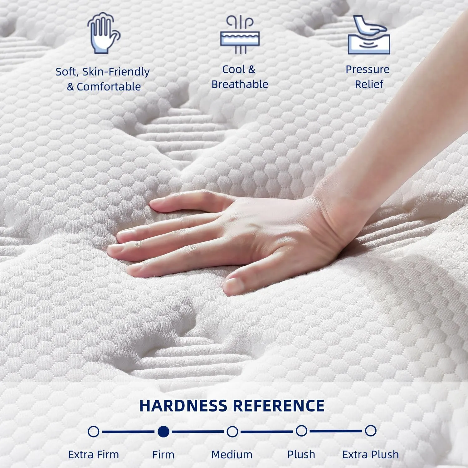 Full Size Mattress [Upgraded Strengthen] 12 Inch Firm Full Mattress In A Box, Hybrid Mattresses With Gel Memory Foam & Independent Pocket Springs, Pressure Relief, Cooling, Strong Edge Support