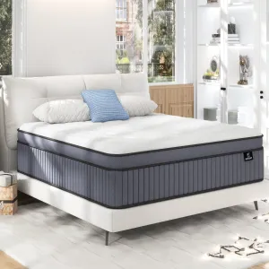 Full Size Mattress [Upgraded Strengthen] 12 Inch Firm Full Mattress In A Box, Hybrid Mattresses With Gel Memory Foam & Independent Pocket Springs, Pressure Relief, Cooling, Strong Edge Support