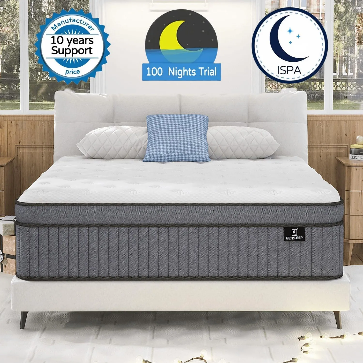 Full Size Mattress [Upgraded Strengthen] 12 Inch Firm Full Mattress In A Box, Hybrid Mattresses With Gel Memory Foam & Independent Pocket Springs, Pressure Relief, Cooling, Strong Edge Support