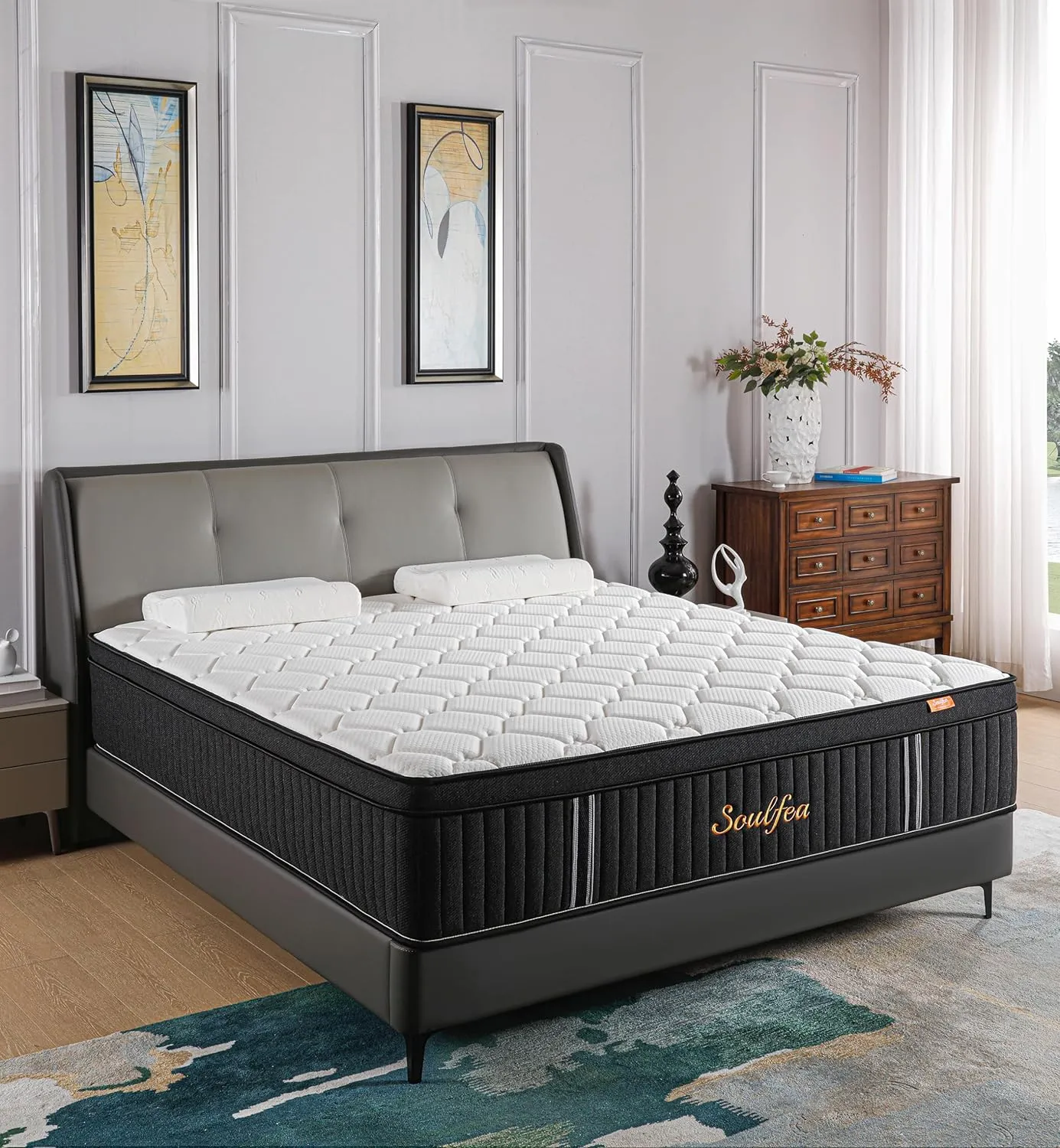 Full Size Mattress,12 Inch Hybrid Full Mattress in a Box with Memory Foam & Individual Pocket Spring for Edge Support,Pressure Relief,Medium Firm,CertiPUR-US.