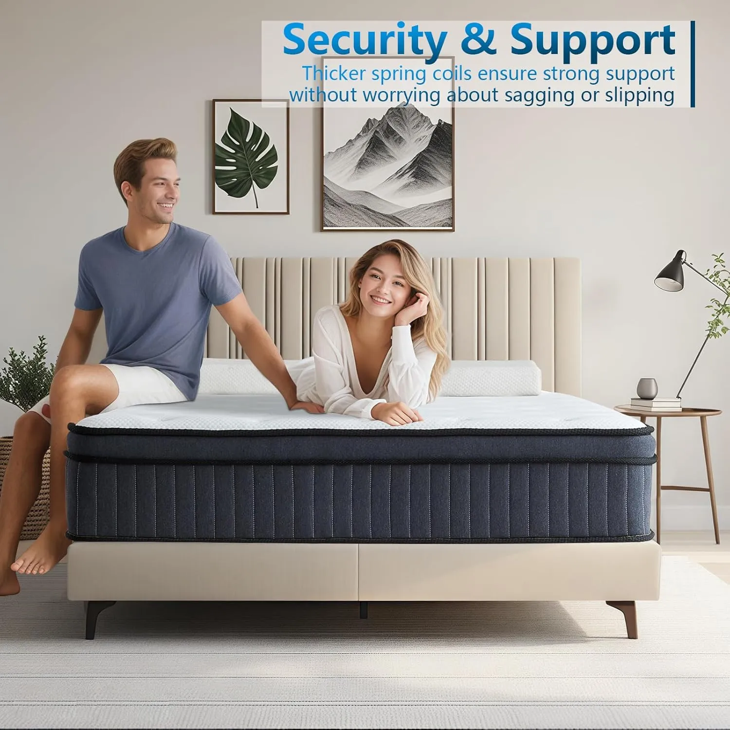 Full Size Mattresses, 12 Inch Memory Foam Hybrid Mattress, Pocket Spring Full Mattress in a Box for Motion Isolation, Strong Edge Support, Pressure Relief, Medium Firm, CertiPUR-US