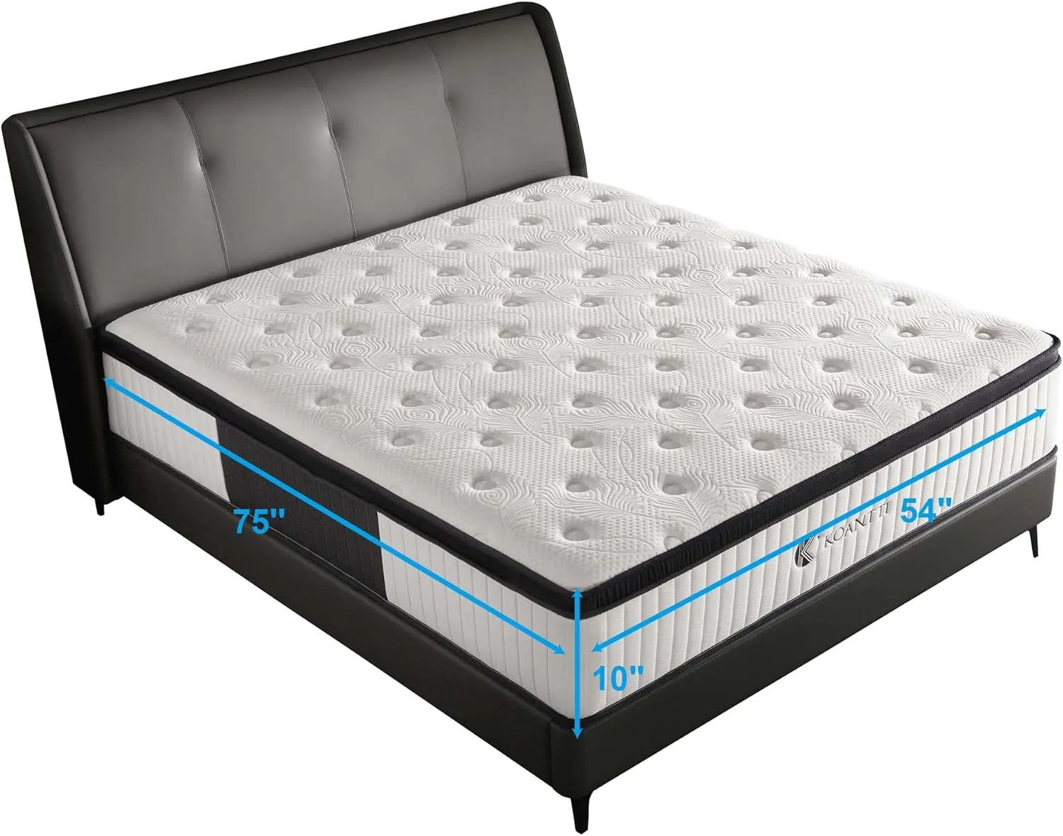 Full Size Mattresses,10 Inch Hybrid Full Mattress in a Box with Memory Foam & Individual Pocket Spring for Edge Support,Pressure Relief,Medium Firm White Full Mattress,CertiPUR-US.