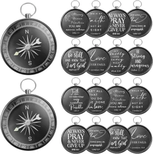 Fumete Christian Gift Compasses Hiking Scripture Religious Bible Vintage Gifts for Graduation Student Fathers Day Church Men Sunday School Teacher