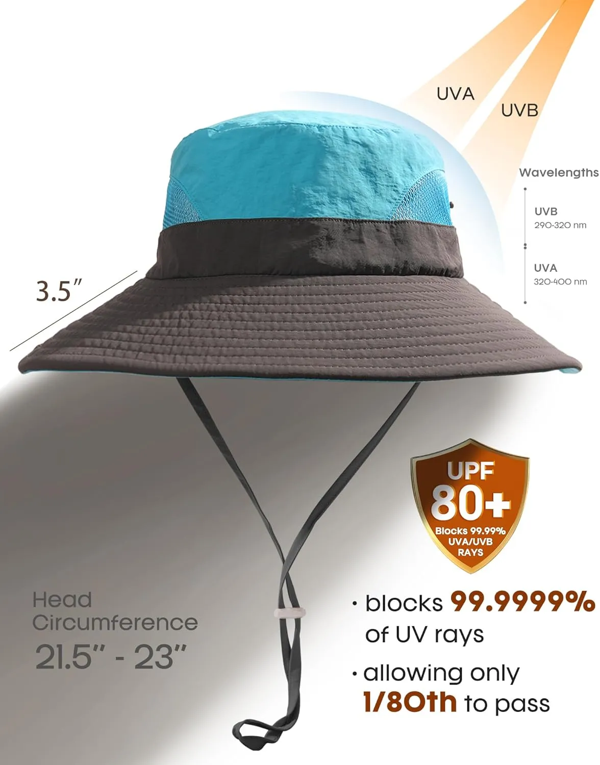 FURTALK Womens Sun Hat with Ponytail Hole Beach Hiking Summer Wide Brim UPF 80  Outdoor Protection Foldable Bucket Hat