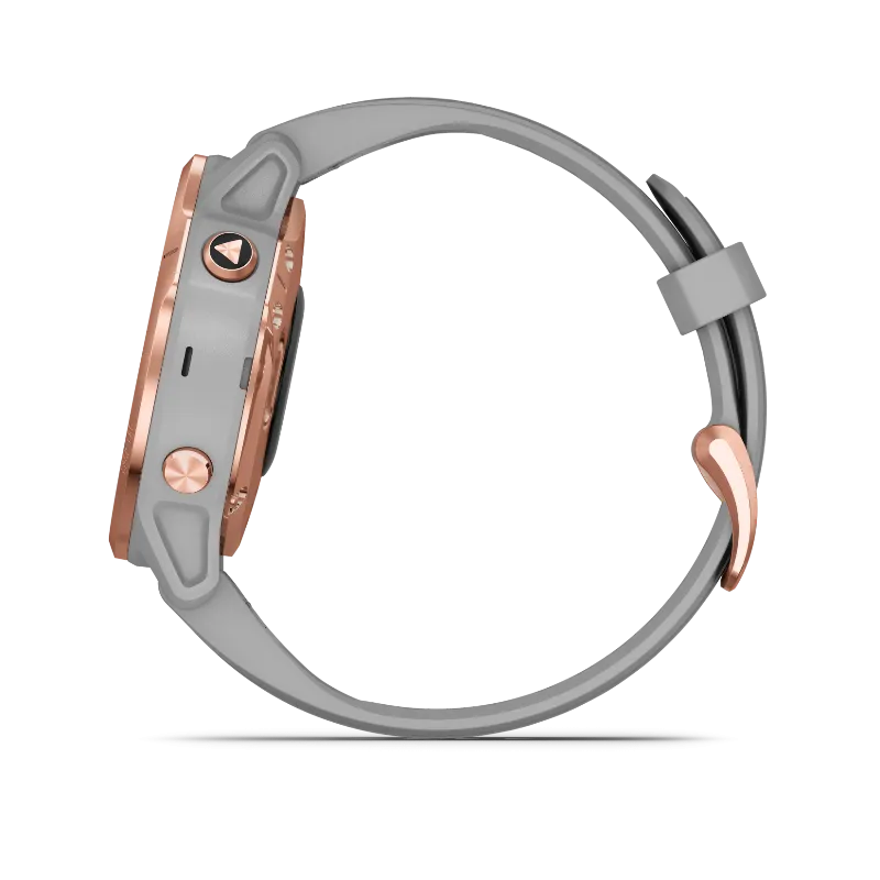 Garmin Fenix 6S Rose Gold-tone with Powder Gray Band GPS Watch with Wearable4U