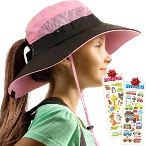 GearTOP Safari Hats for Kids UPF 50  Kids Sun Hats Boys & Girls Bucket Hat