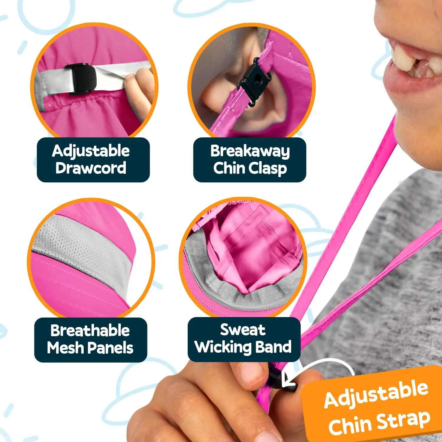 GearTOP Sun Hats for Kids UPF 50  Kids Sun Hat with Neck Flap Swim Hat for Boys & Girls