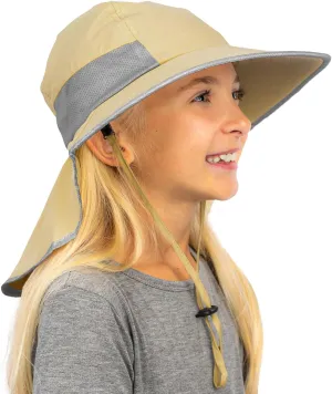 GearTOP Sun Hats for Kids UPF 50  Kids Sun Hat with Neck Flap Swim Hat for Boys & Girls