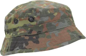 German Army Style Bucket Cap Tacgear Boonie hat Desert Flecktarn camo Ripstop