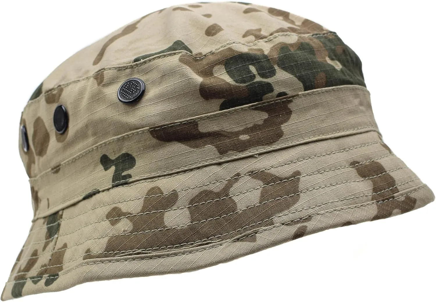 German Army Style Bucket Cap Tacgear Boonie hat Desert Flecktarn camo Ripstop