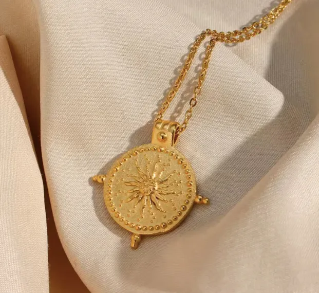Gold Compass Necklace